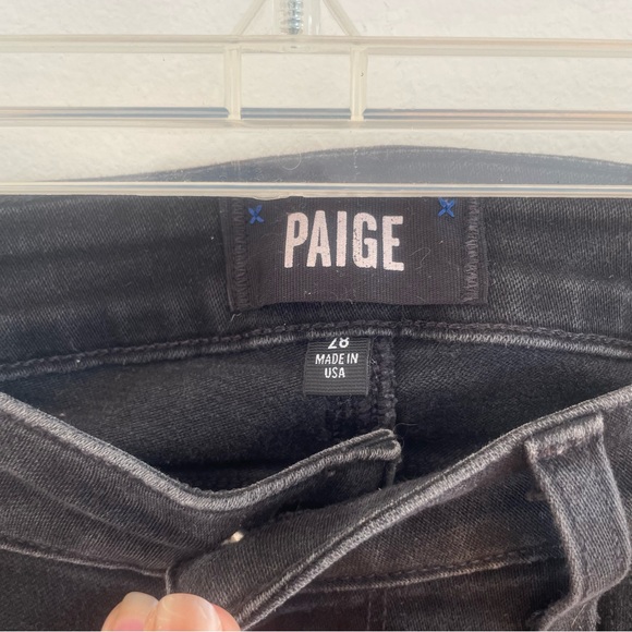 $339 PAIGE Verdugo Ankle Beaded Yuna Tux Midrise Skinny Jeans - Picture 6 of 6